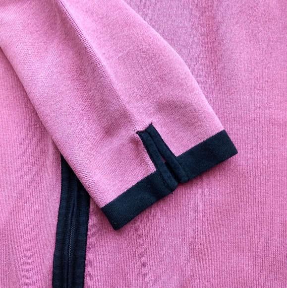 Women's Geoffrey Beene Pink & Black Cardigan Sweater Size Medium - Picture 4 of 8